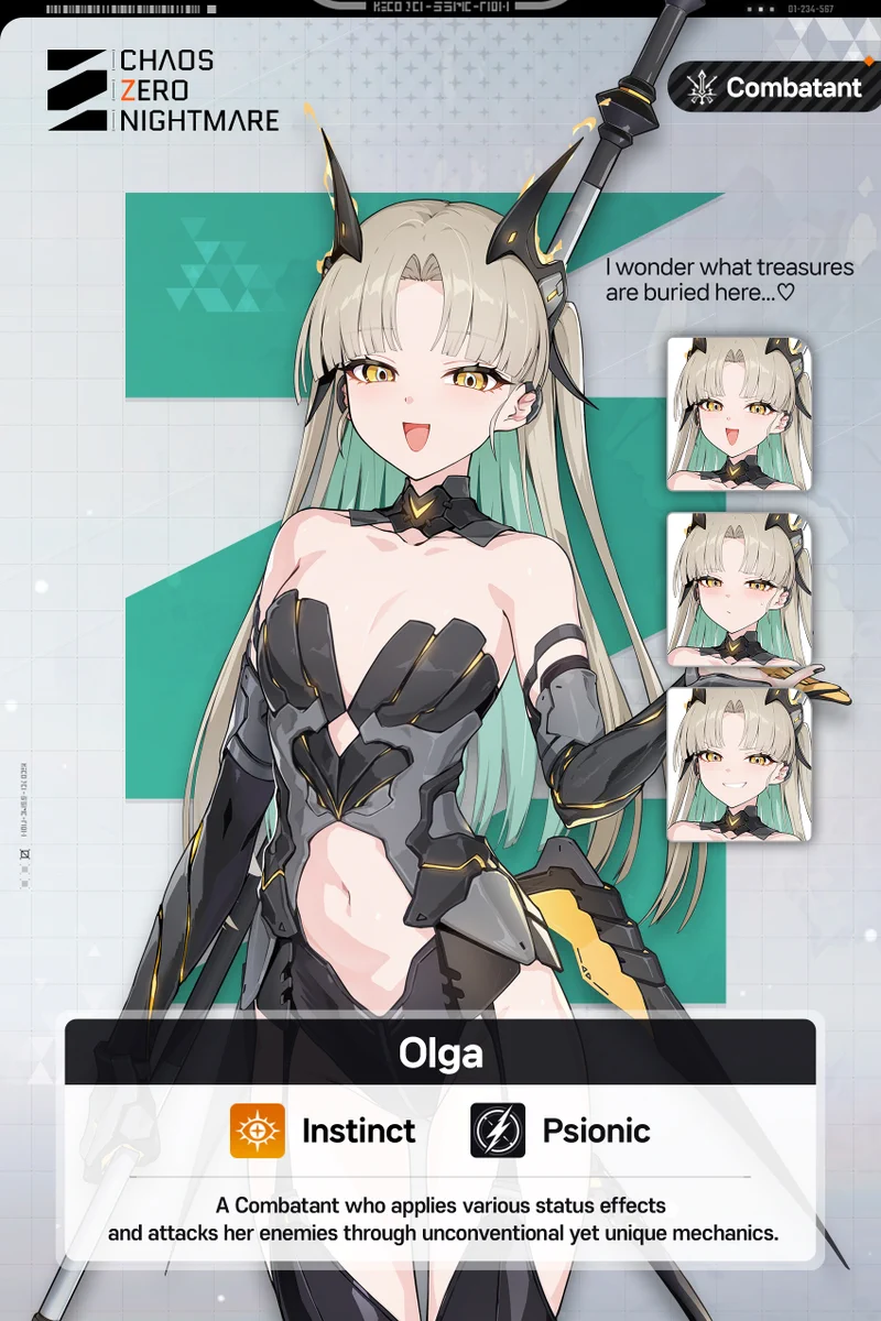 Chaos Zero Nightmare on X: "◤Introducing Olga's Mechanics◢ Olga is coming to Chaos Zero Nightmare. Check out Olga's unique mechanics and get ready for Chaos infiltration! #ChaosZeroNightmare #CZN" / X