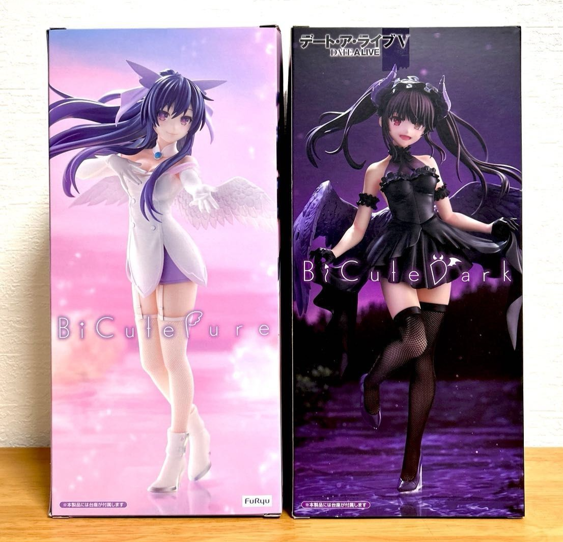 Date A Live BiCute Pure Tohka Yatogami & BiCute Dark Kurumi Tokisaki Figure Set