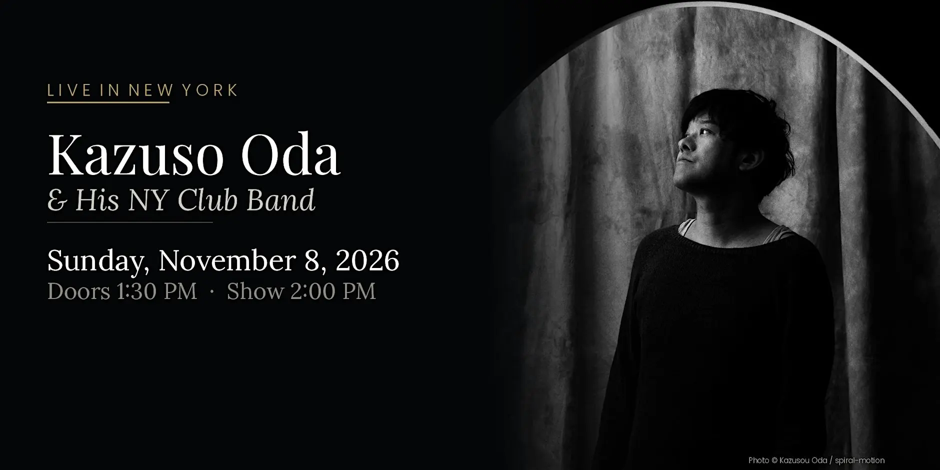 Kazuso Oda & His NY Club Band Tickets, Sunday, November 8 • 2 PM - 3:30 PM | Eventbrite