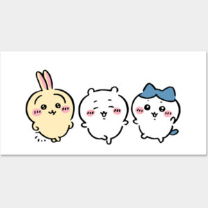 Chiikawa Hachiware Usagi, ちいかわ, ハチワレ, うさぎ | Cute Kawaii Characters Bear Cat Rabbit Print