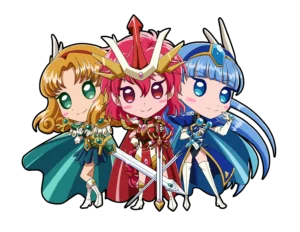 I Drew Hikaru, Umi, and Fuu from Magic Knight Rayearth, Full Armor Version (OC) : r/MagicalGirls