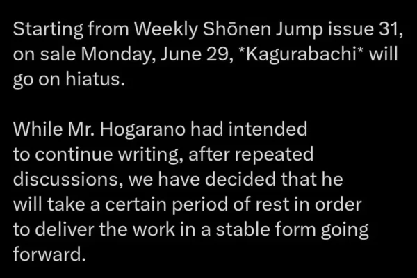Kagurabachi will be on hiatus until August. : r/shounenfolk