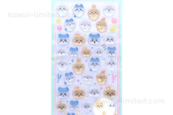 Japan Chiikawa Bonbon Drop Seal 3D Sticker - Chiikawa & Hachiware & Usagi : Blue | Kawaii Limited