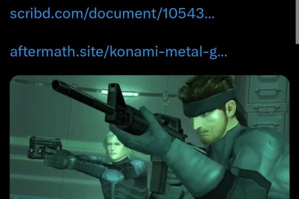 Konami sueing the people who leaked mgs2 source code : r/metalgearsolid