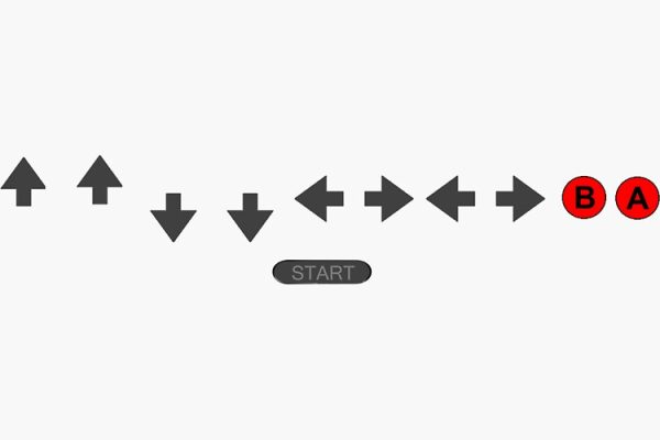 Up up down down left right left right B A Start Sticker