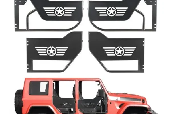 VEVOR Jeep Wrangler Tube Doors – 4-Door, Steel, JL JLU & JT