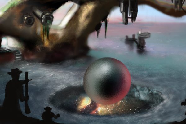 Renmach Sphere Anomaly" - one of the first concept art paintings I created for my science fiction world. : r/worldbuilding