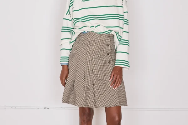 TOSHI SKIRT | BROWN & Black MINI CHECK S