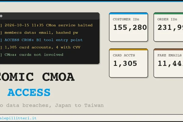 Comic CMoa and ACCESS confirm two data breaches, from Japan to Taiwan